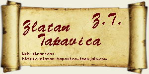 Zlatan Tapavica vizit kartica